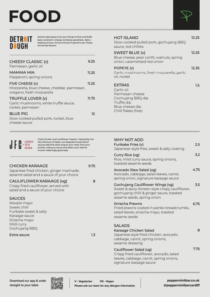 Peppermint Cardiff Food